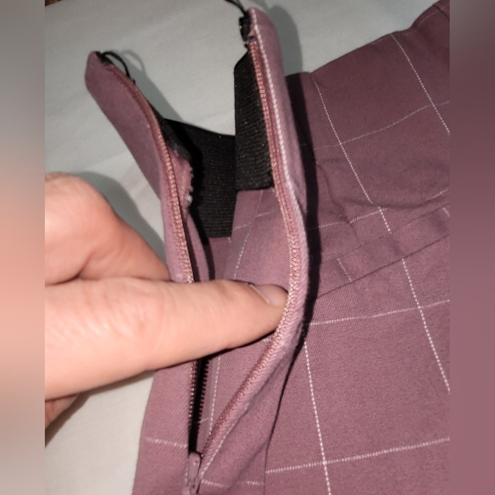 a new day Stretch Skinny Pale Plum Plaid Women's Dress Pants Size 6 - Picture 5 of 13